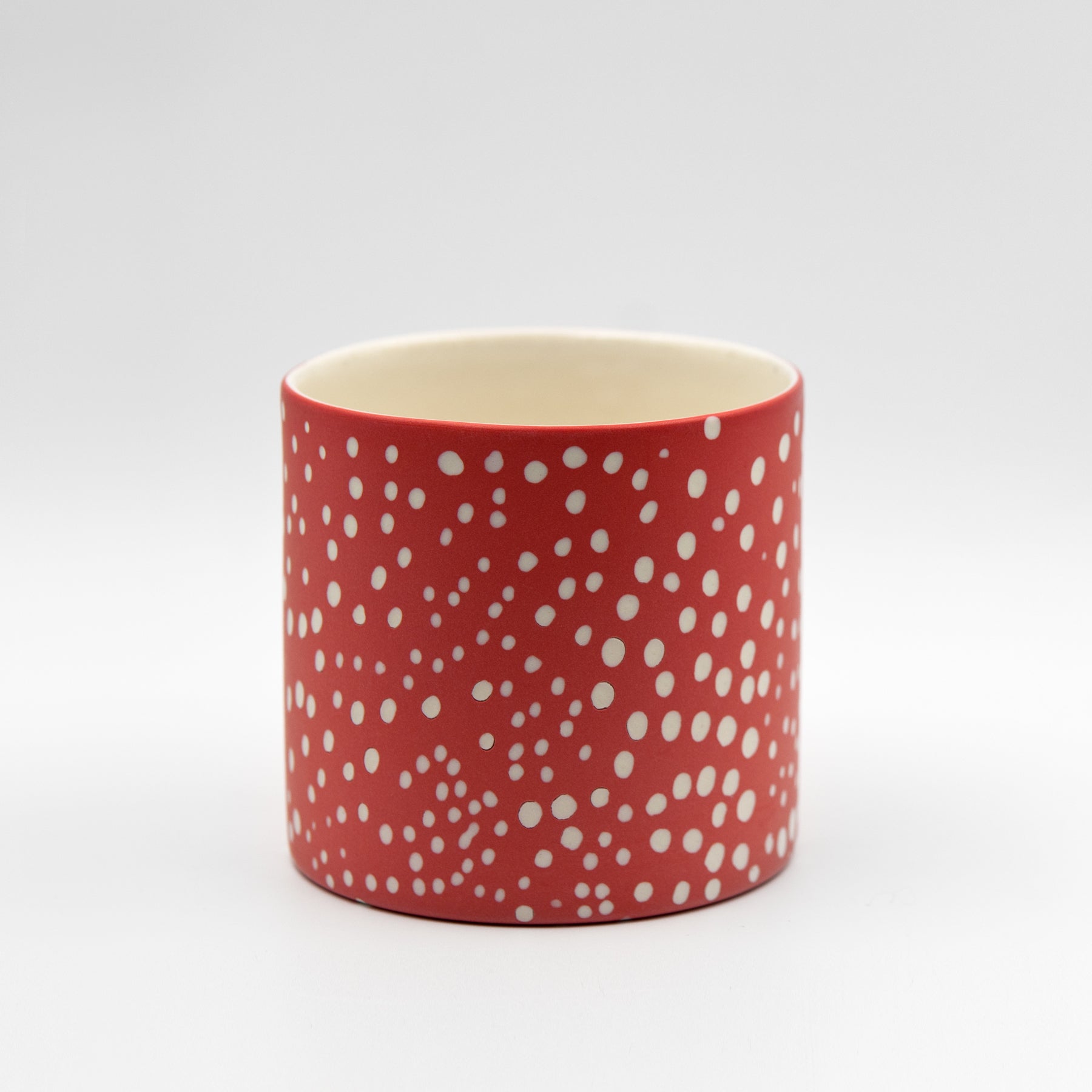 Polka dot cup, red