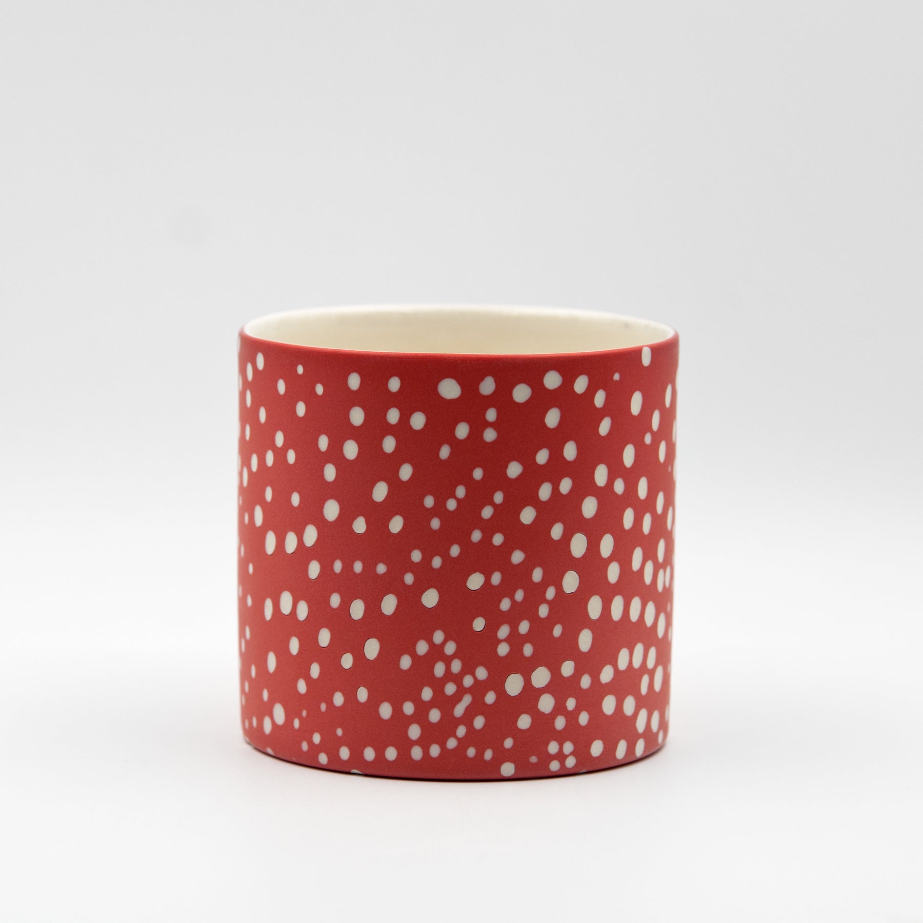 Polka dot cup, red