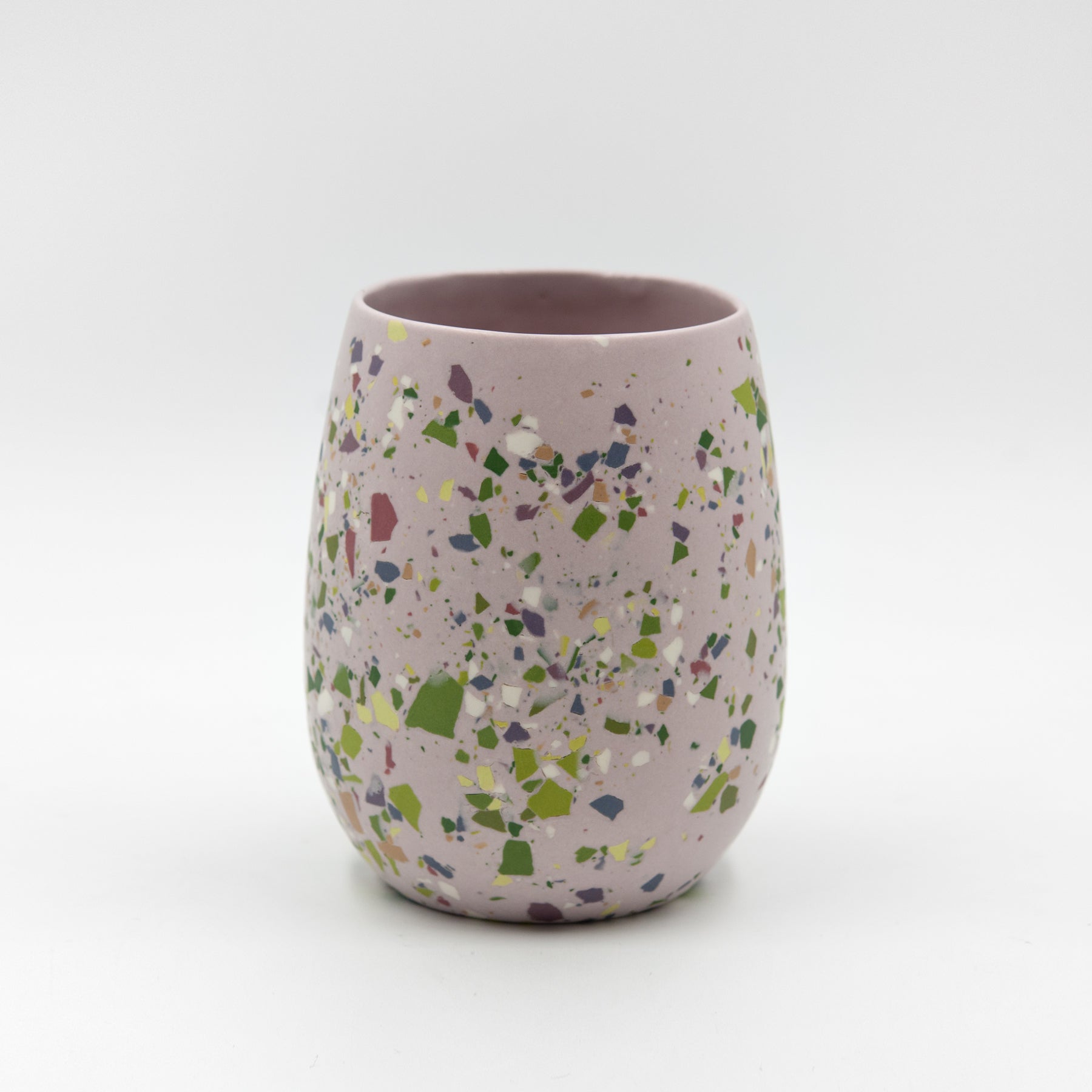Terrazzo wide-belly cup, lavender field