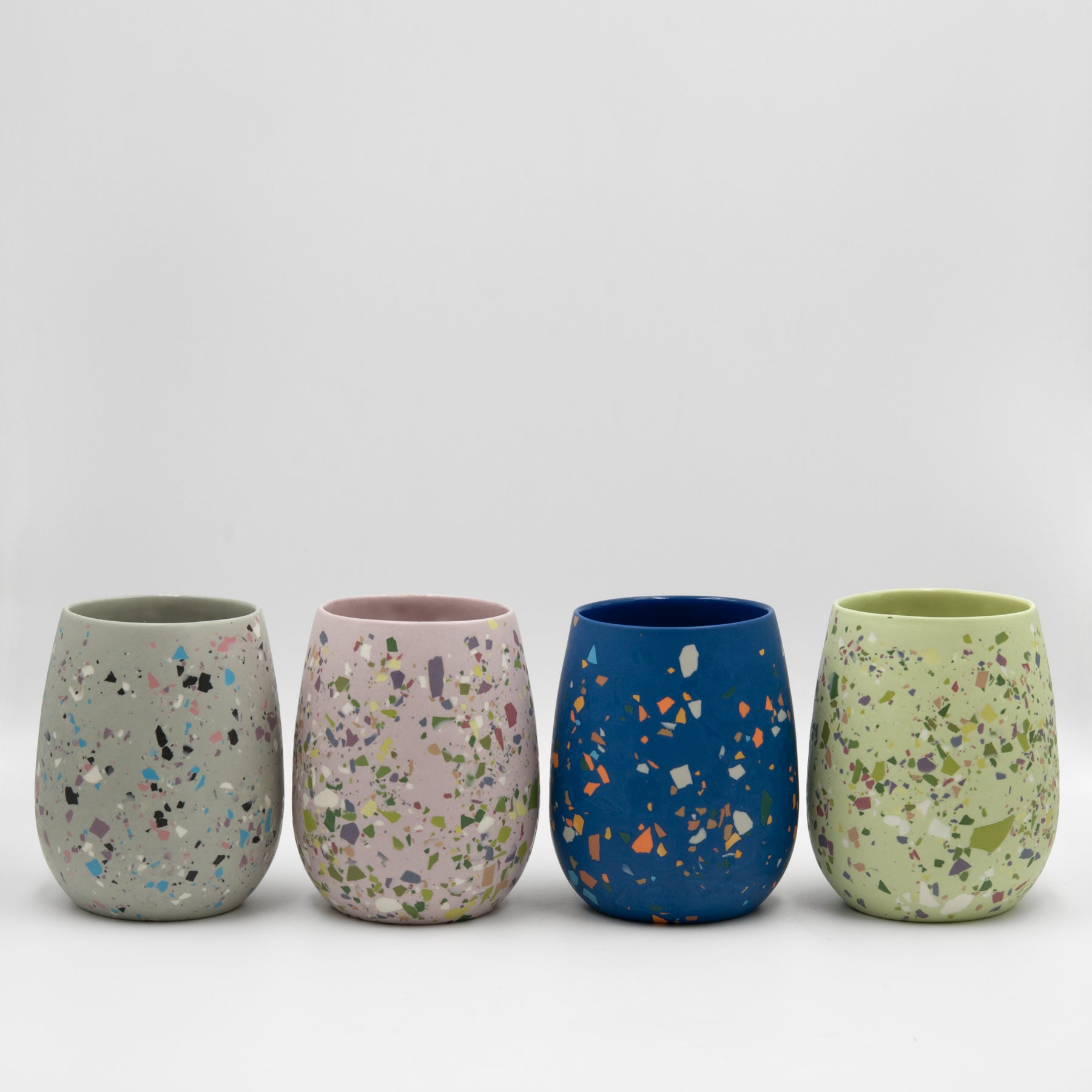 Terrazzo wide-belly cup, night sky
