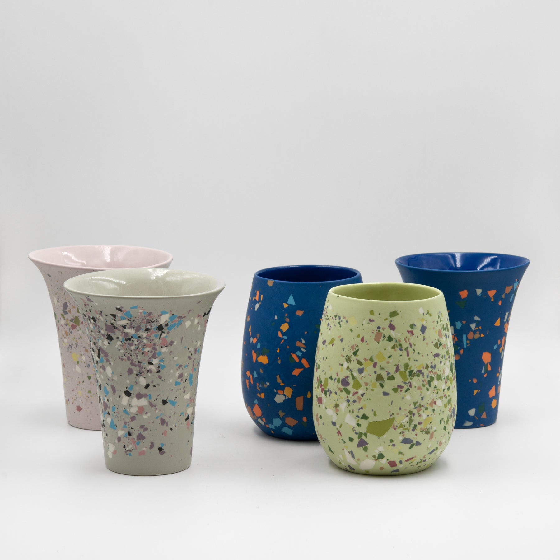 Terrazzo wide-belly cup, night sky